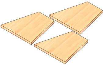 Semroc Laser-Cut Fins Zippi (1/16" Basswood) 3 Fins  SEM-FN-04