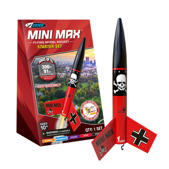 Estes Flying Model Rocket Mini Starter Set Mini Der Red Max  EST 5337