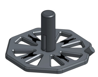 DHB Aerospace 3D Rocket Display Stand for 24mm Motor Rockets(1pk)  DHB-STAND-24