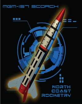 North Coast Rocketry Flying Model Rocket Kit MGM-157 Scorch  NCR 0210