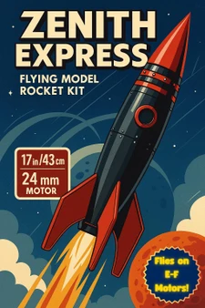 AeroDragon Labs Flying Model Rocket Kit Zenith Express 24mm  ADL ZE