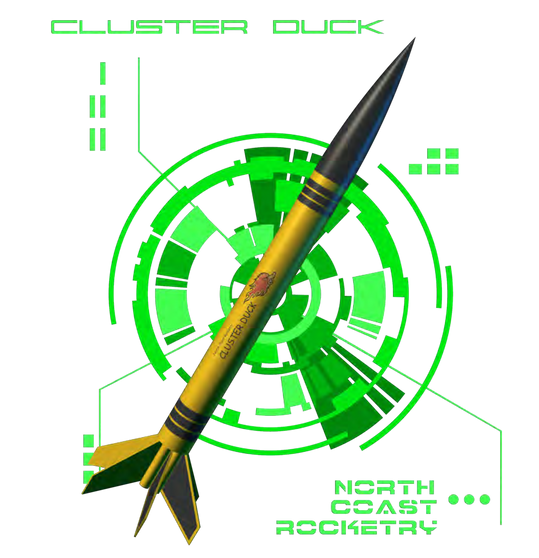 North Coast Rocketry Flying Model Rocket Kit Cluster Duck  NCR 0203 North Coast Rocketry Flying Model Rocket Kit Cluster Duck  NCR 0203