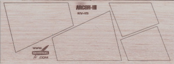 Semroc Laser-Cut Fins Arcon-Hi™  (Set of 2)  3/32  Balsa  SEM-FV-15 *