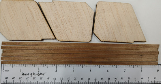 Semroc Laser-Cut Fins & Conduit Aerobee 300 3/16 Balsa  SEM-FD-5