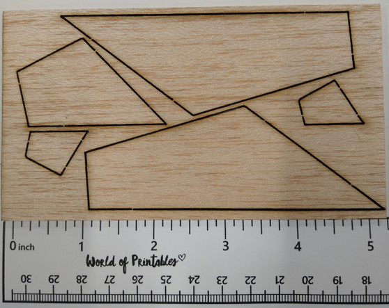 Semroc Laser-Cut Fins Estes Wolverine  3/32 balsa Sheet  SEM-FES-0816