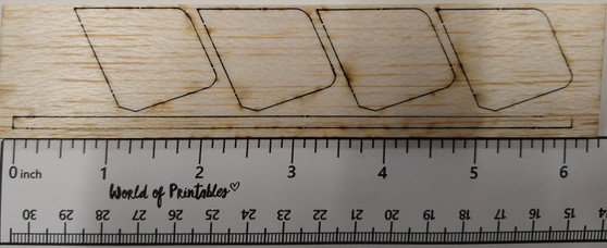 Semroc Laser-Cut Fins Estes Aero-Hi  3/32 Balsa Sheet  SEM-FES-0817