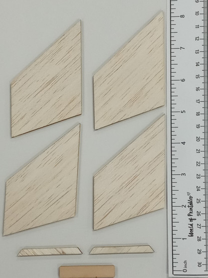 Semroc Laser-Cut Fins Egg Crate  1/8 Balsa & 3/32 Basswood  SEM-FV-39