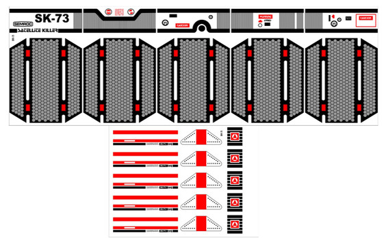 Semroc Decal - Satellite Killer(2pc set)  SEM-DKV-73