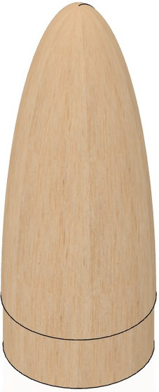 Semroc Balsa Nose Cone ST-16(BT-60) 3.6" long Elliptical  SEM-BC-16836