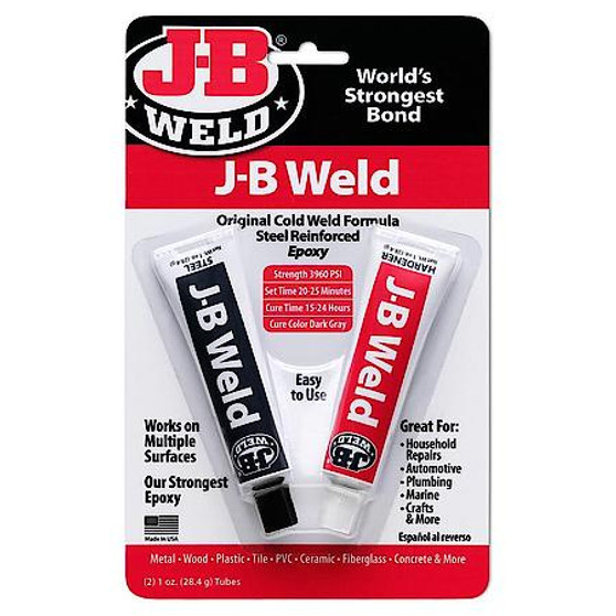 JB Weld 8265S Original de acero de soldadura en frío reforzado epoxi - 2  onzas