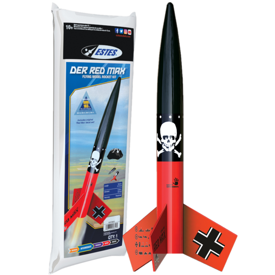 Estes Flying Model Rocket Kit Der Red Max  EST 0651