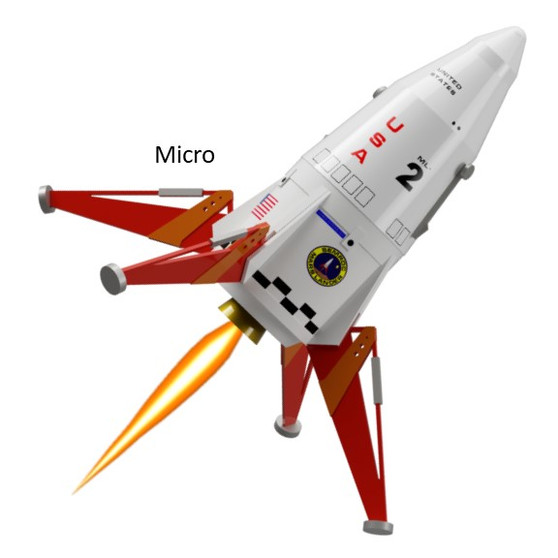 Semroc Flying Model Rocket Kit Micro(MX) Mars Lander KMX-02