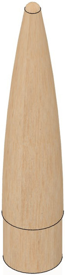 Semroc Balsa Nose Cone ST-7 3.0" Ogive  SEM-BC-730
