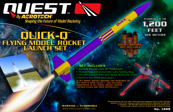 Quest Flying Model Rocket Starter Kit Quick Q  QST 1409