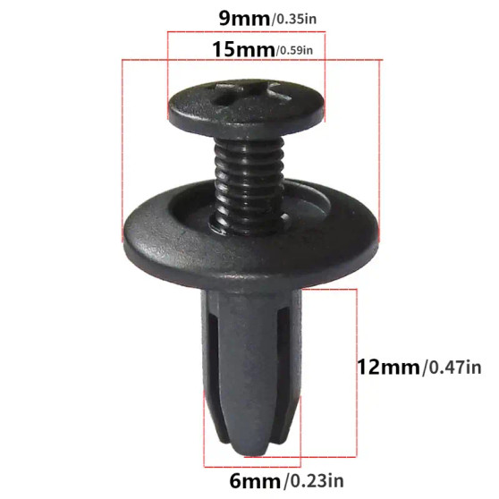 eRockets Nylon Screw in Reusable Rivets(12pk) ERX 9197