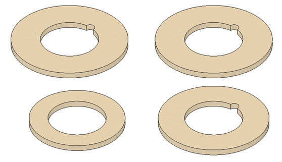 Semroc Centering Ring Set Plywood for Estes Pro Jayhawk  SEM-CR-ES-9731P