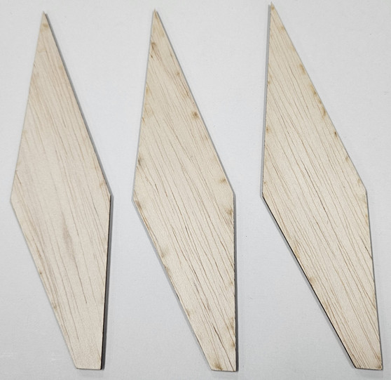 Semroc Laser-Cut Fins Estes Monarch 3/32 Balsa Sheet  SEM-FES-7214