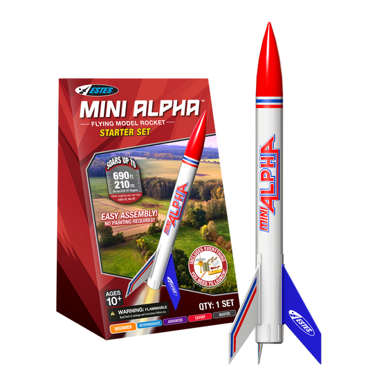 Estes Flying Model Rocket Mini Starter Set Mini Alpha  EST 5333