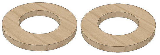 Semroc Centering Rings Plywood ST-7(18mm Motor Tube) to T35(2pk)  SEM-CR-7-T35P