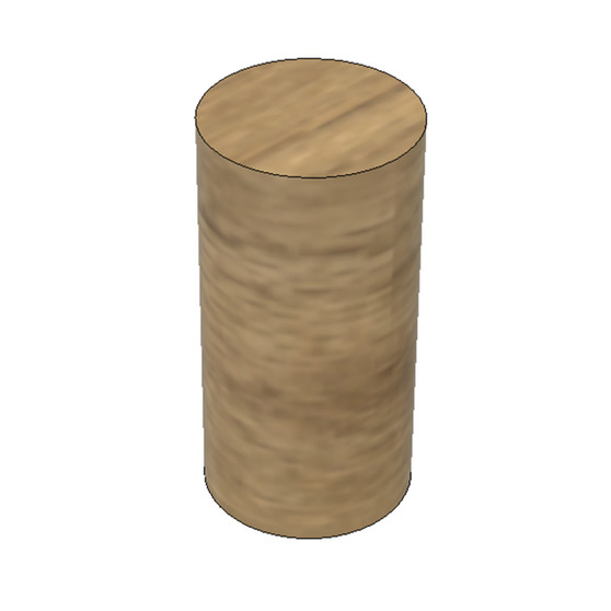 Semroc Balsa Nose Block or Coupler BT-55, 2.5" Long  SEM-NB-55-25