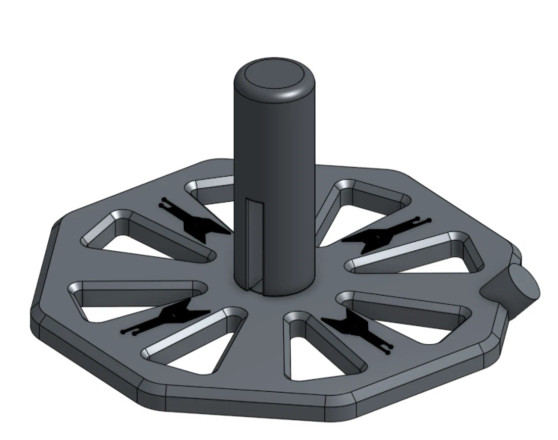 DHB Aerospace 3D Rocket Display Stand for 29mm Motor Rockets(1pk)  DHB-STAND-29