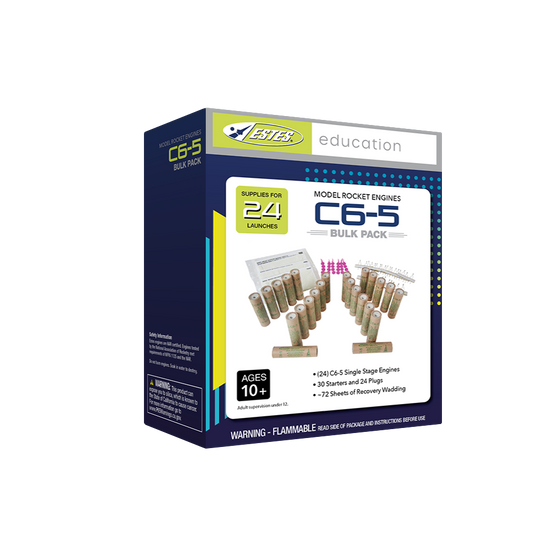Estes 18mm Model Rocket Motors Single Use Flight Pack C6-5(24pk)  EST 1789 <Required to Pay for UPS Ground Shipping>