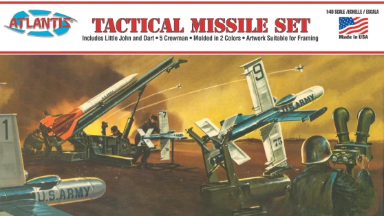 Atlantis Plastic Model Kit US Army Tactical Missile Set(Little John & Dart)1:40  ALM H1812