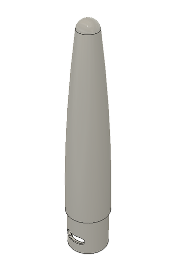 Semroc 3D Resin Nose Cone for BT-3 1.6" Ogive  SEM-NC-3T-SLA