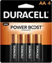 Battery Duracell Copper Top Alkaline AA Batteries(4pk) DUR 41501
