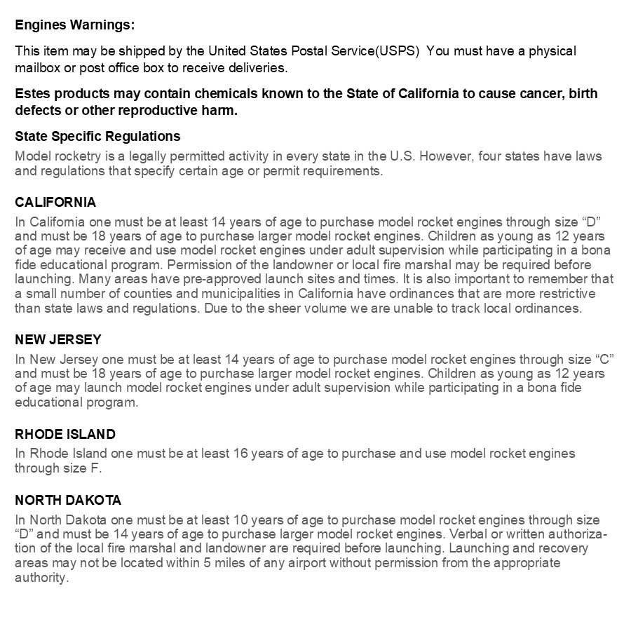 Estes Model Rocket Motor C117 1624