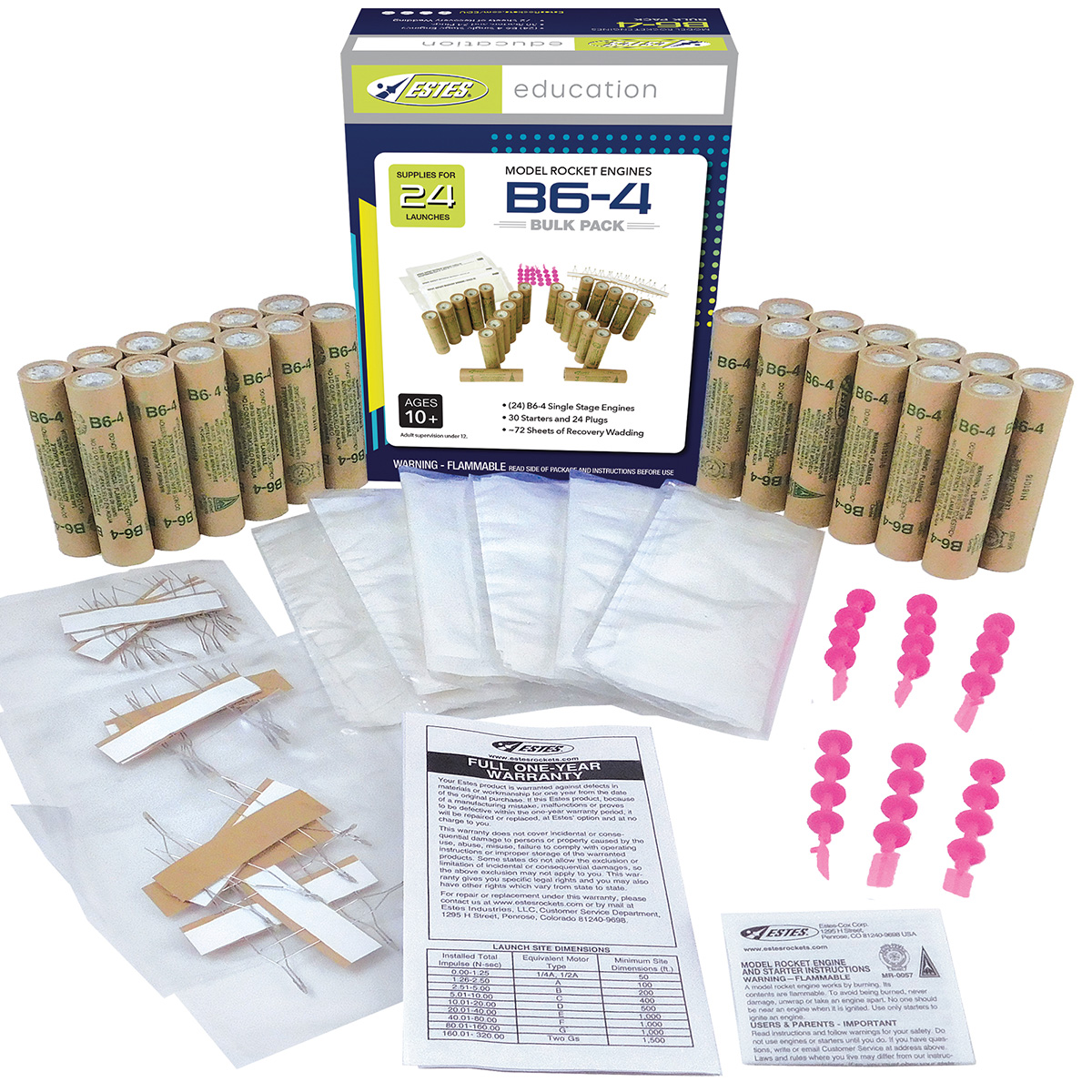 Ronald Estes ページ Estes 18mm Model Rocket Motors Single Use Flight Pack B6-4