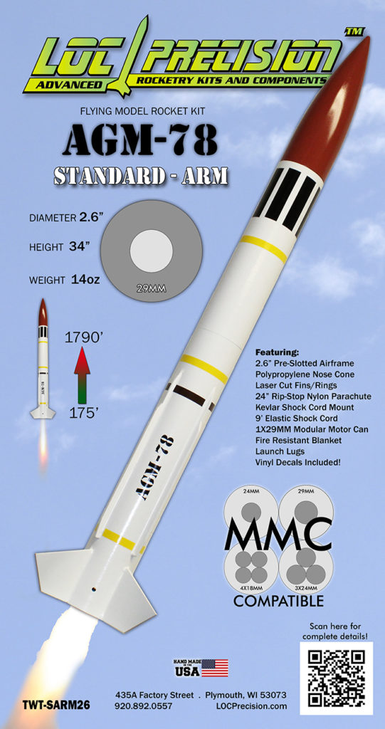 LOC Precision Flying Model Rocket Kit 2.63