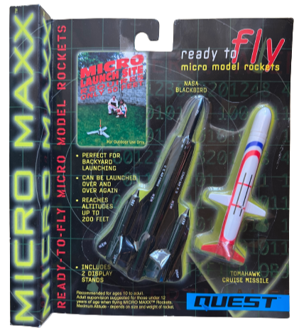 Quest Flying Model Rocket Kit Micro(MX) NASA Blackbird & Tomahawk