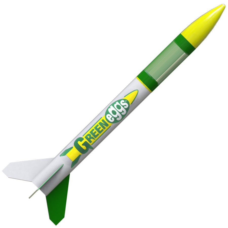 Estes Flying Model Rocket Kit Green Eggs Single Bulk Pack Kit No fancy ...