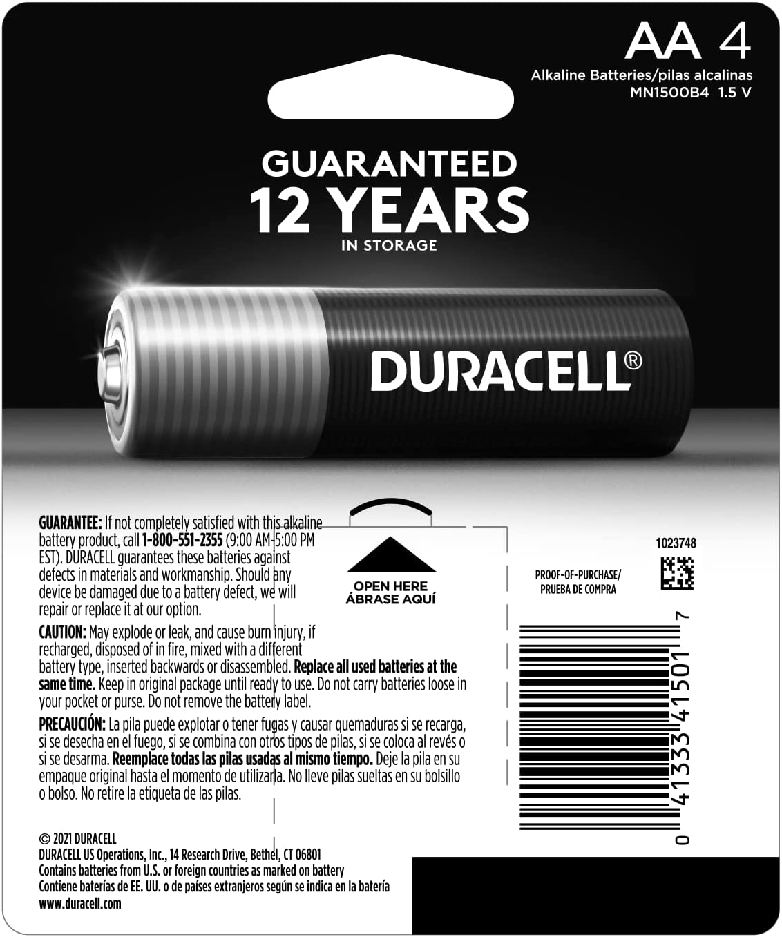 DURACELL BATERIA AA Duracell MN1500B4