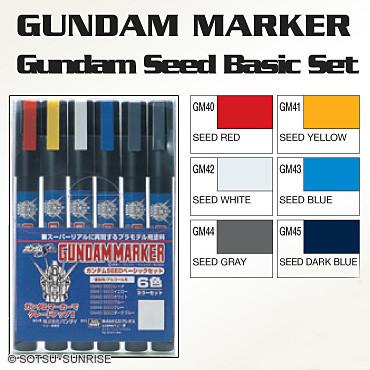 Gundam Marker Set Seed Basic Set of Colors(5pk)(505641) GNZ GMS109