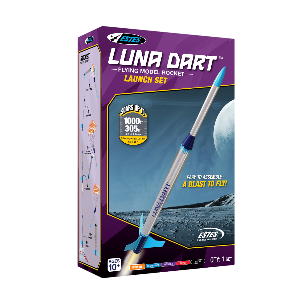 Estes Flying Model Rocket Launch Set Luna Dart EST 3236