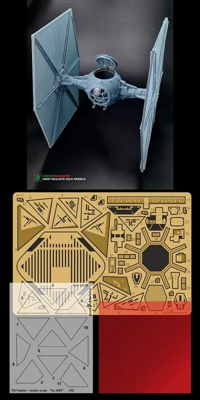 AMT Plastic Model Kit Star Wars New Hope Tie Fighter 1:32 AMT 1341