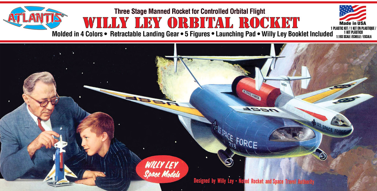 Atlantis Plastic Model Kit Willy Ley Orbital Rocket 1:193 ALM M46
