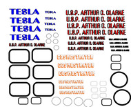 Altaira Rocketry Decals - Sci-Fi: USP Arthur C. Clarke - Tesla - Cosmostrator  ALT 1904