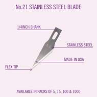 Excel #21 Stainless Steel Blades(15pk)  EXL 23021