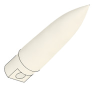 Semroc 3D Printed Nose Cone BT-2-10 1.0" Elliptical  SEM-NC-2-10-PETG