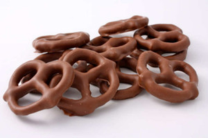 Pretzel Bows Covered In Chocolate