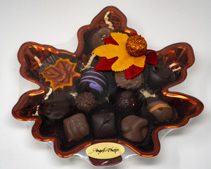 Chocolate Filled Leaf Tray 