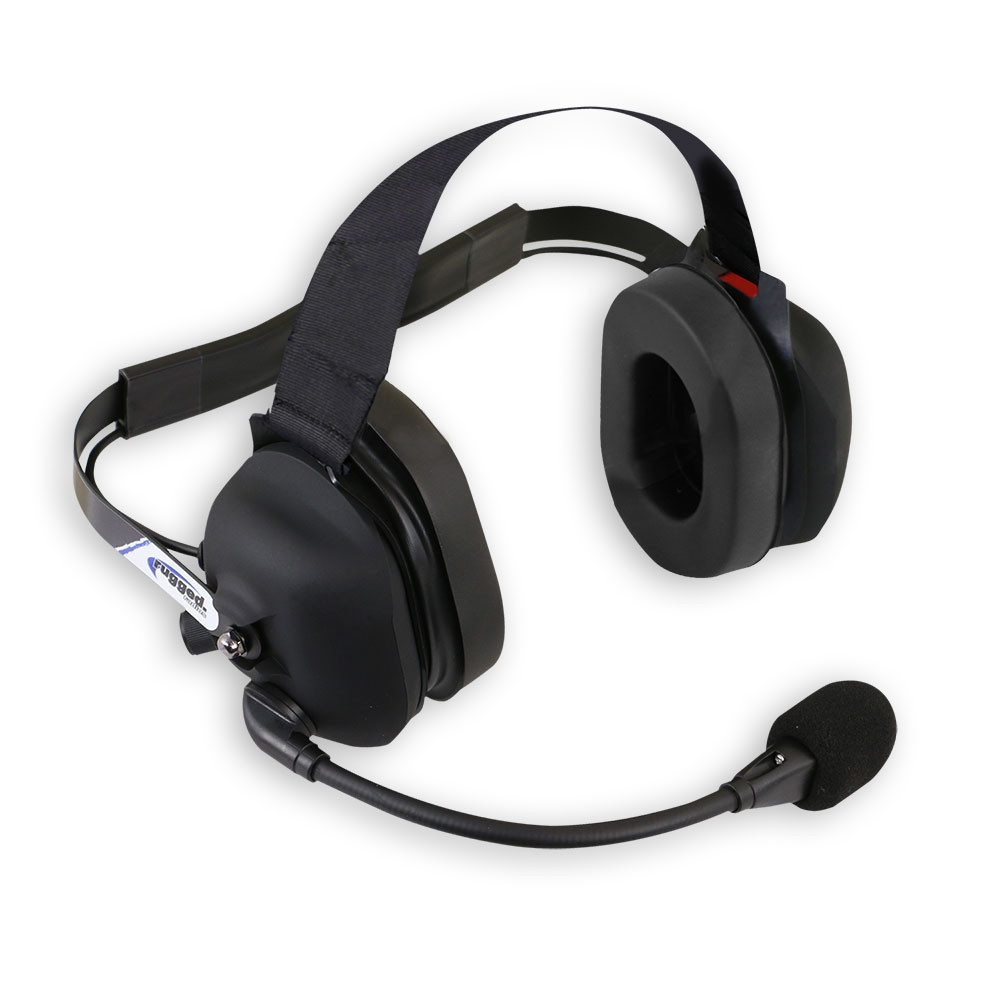 Rugged Radios Behind-the-Head Stereo Intercom Headset For Polaris & Can-Am UTVs