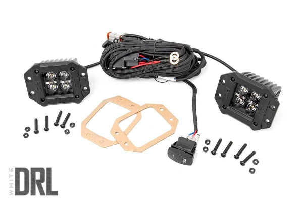 Polaris Xpedition 2" Black Series Flush Mount LED Light Pods by Rough Country