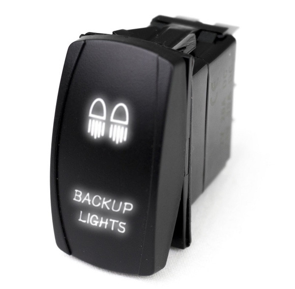 Polaris Xpedition LED Rocker Switch w/ White LED Radiance Backup Lights by Race Sport Lighting