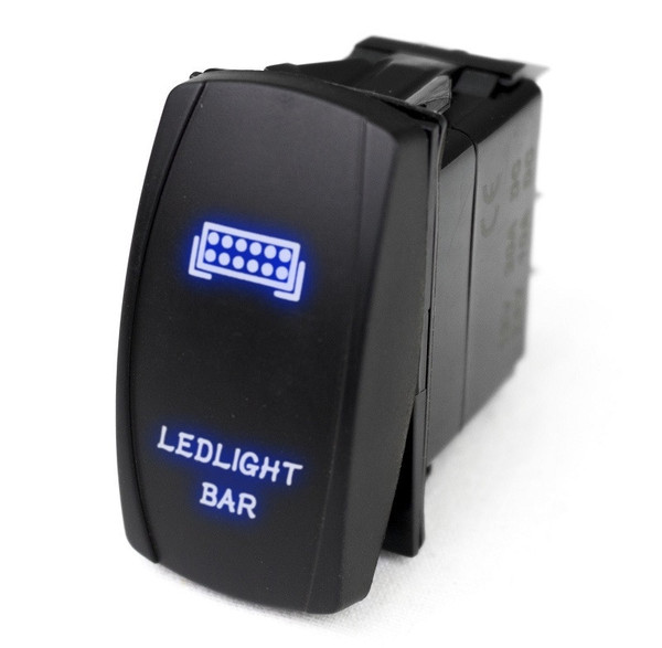 Polaris Xpedition LED Rocker Switch with Blue LED Radiance Light Bar by Race Sport Lighting