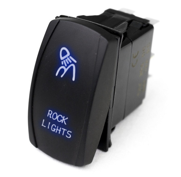 Polaris Xpedition LED Rocker Switch w/ Blue LED Radiance Rock Lights by Race Sport Lighting