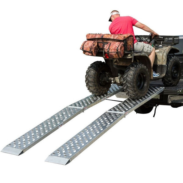 Polaris Ranger Big Boy EZ Rizer Aluminum Arched Dual Runner Folding Ramps by Black Widow